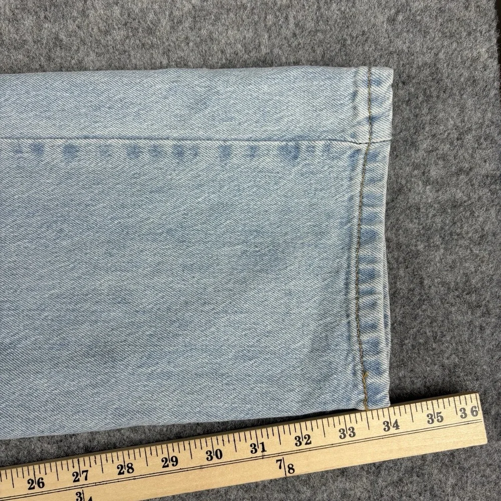 Levi's 505 Jeans Mens 34x34 Light Wash Straight Leg Faded Blue Denim‎ Classic